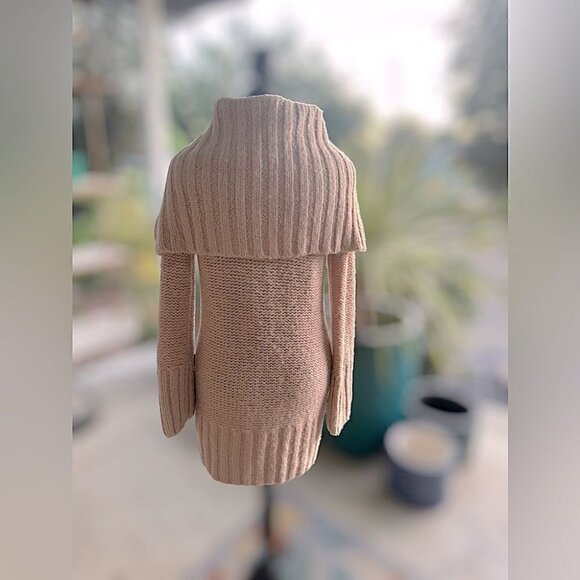 BCBGMAXAZRIA Lambswool Acrylic Pile Knit Zip Cardigan Sweater Pink Women XS / S - Picture 6 of 16